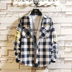 Slim Fit Casual Plaid Shirt for Men