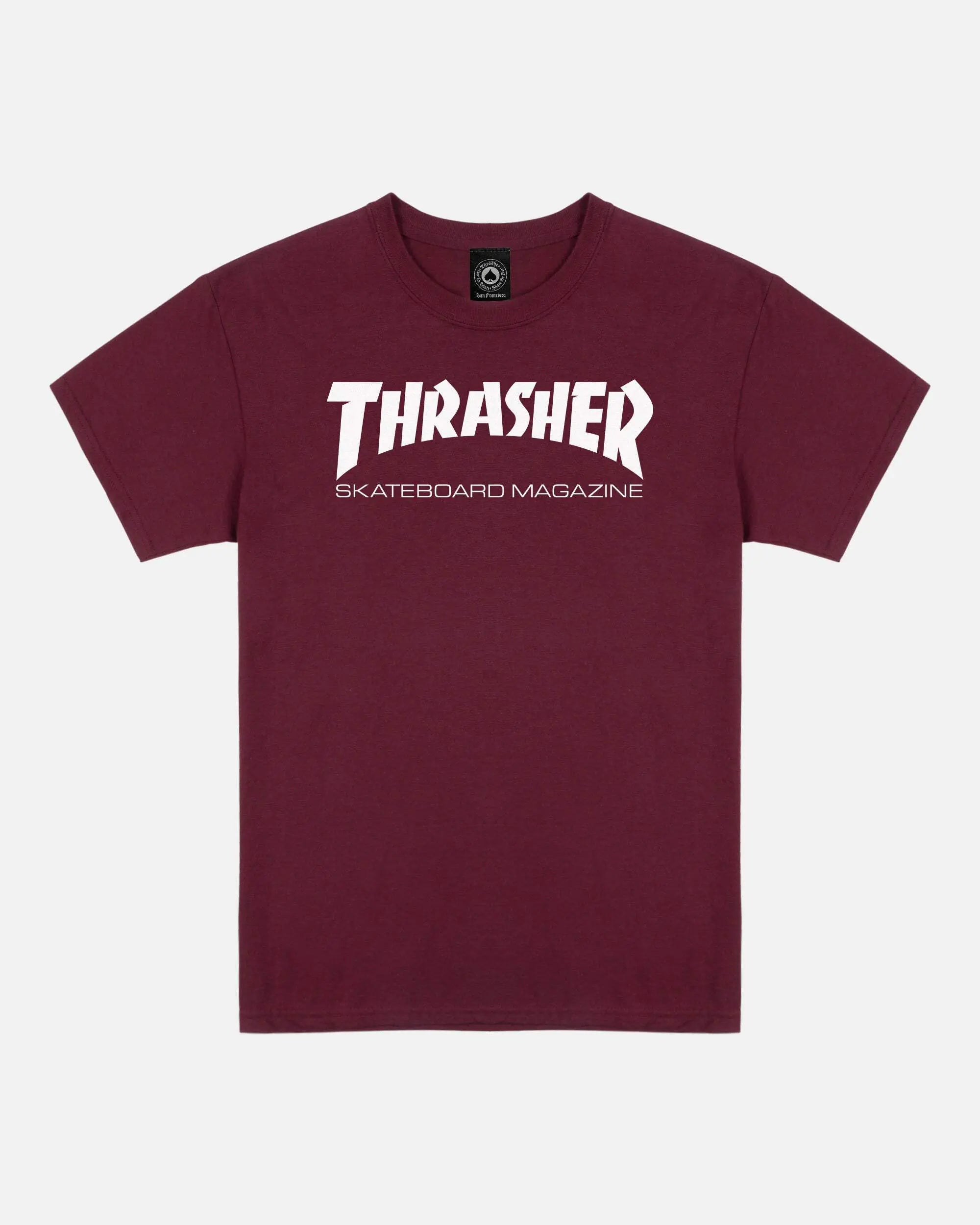 THRASHER SKATE LOGO TEE - MAROON L